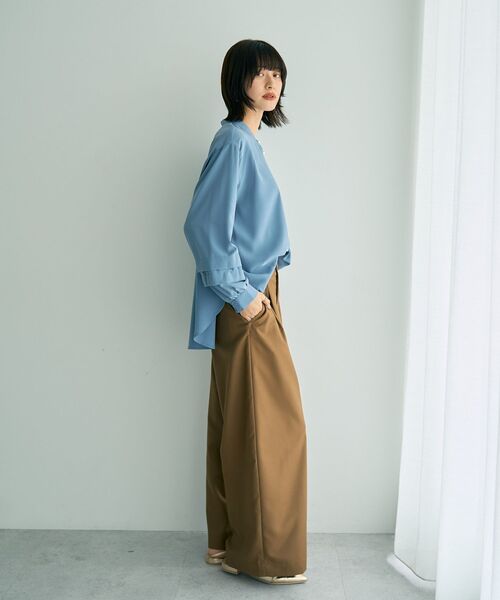 YECCA VECCA（イェッカヴェッカ）の「ベルト付き2wayタックワイドパンツ（その他パンツ・レディース・ダークブラウン/キャメル/ネイビー・S/M）」の19枚目の写真