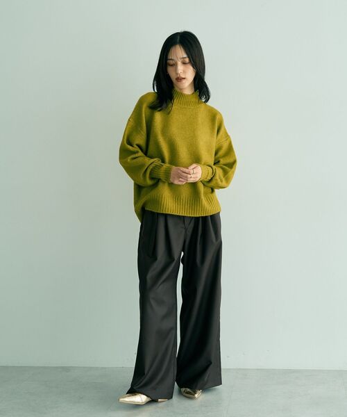 YECCA VECCA（イェッカヴェッカ）の「ベルト付き2wayタックワイドパンツ（その他パンツ・レディース・ダークブラウン/キャメル/ネイビー・S/M）」の17枚目の写真