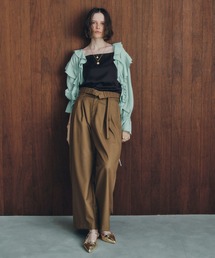 ベルト付き2wayタックワイドパンツ