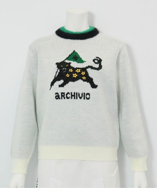 archivio(アルチビオ)の「<LADIES>黒ヒョウジャガードニット(ニット/セーター・レディース・ホワイト/レッド/キャメル・M/S)」の8枚目の写真