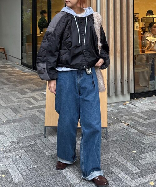 etsinta(エシンタ)の「【etsinta】リメイクキルティングコクーンジャケット(ブルゾン・レディース・ブラック/カーキ/キャメル・ONE SIZE)」の6枚目の写真