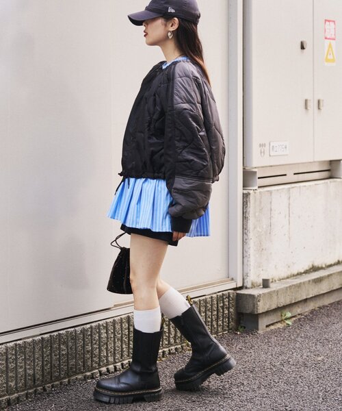 etsinta(エシンタ)の「【etsinta】リメイクキルティングコクーンジャケット(ブルゾン・レディース・ブラック/カーキ/キャメル・ONE SIZE)」の13枚目の写真