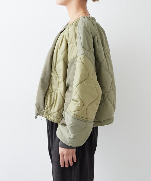 etsinta(エシンタ)の「【etsinta】リメイクキルティングコクーンジャケット(ブルゾン・レディース・ブラック/カーキ/キャメル・ONE SIZE)」の18枚目の写真