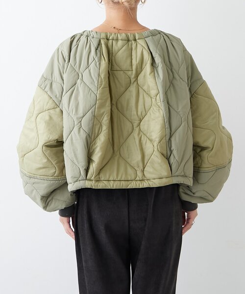 etsinta(エシンタ)の「【etsinta】リメイクキルティングコクーンジャケット(ブルゾン・レディース・ブラック/カーキ/キャメル・ONE SIZE)」の19枚目の写真