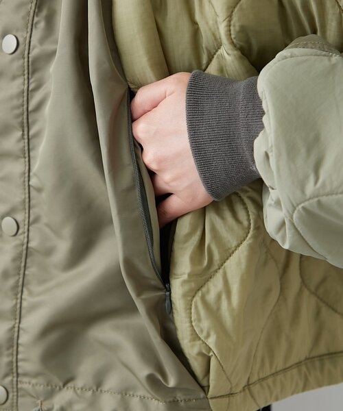 etsinta(エシンタ)の「【etsinta】リメイクキルティングコクーンジャケット(ブルゾン・レディース・ブラック/カーキ/キャメル・ONE SIZE)」の22枚目の写真