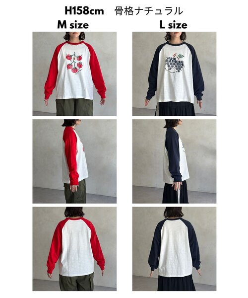 CPCM(シーピーシーエム)の「フルーツスラブロンT(Tシャツ/カットソー・レディース・レッド/ネイビー/イエロー・MEDIUM/LARGE)」の16枚目の写真