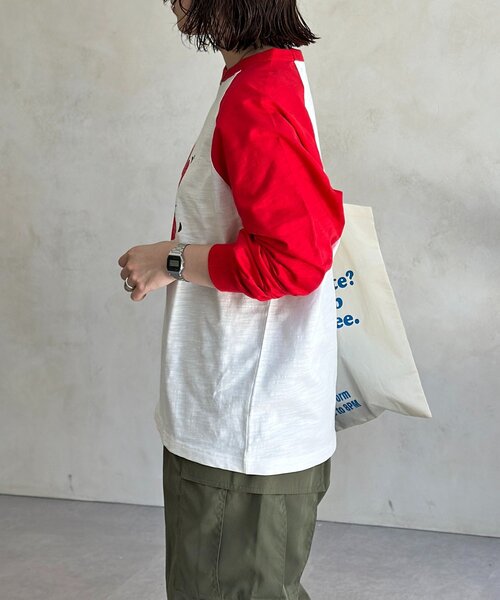 CPCM(シーピーシーエム)の「フルーツスラブロンT(Tシャツ/カットソー・レディース・レッド/ネイビー/イエロー・MEDIUM/LARGE)」の7枚目の写真