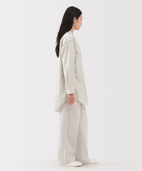MUJI Labo(ムジラボ)の「〔MUJI Labo〕婦人 ポプリンリラックスフィットチュニック(チュニック・レディース・ホワイト系/ブラウン系・S/M/L)」の9枚目の写真