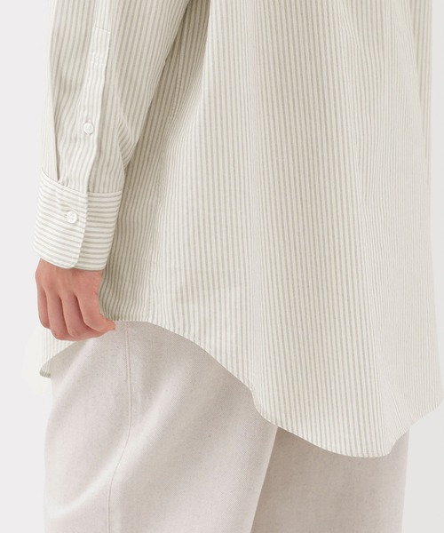 MUJI Labo(ムジラボ)の「〔MUJI Labo〕婦人 ポプリンリラックスフィットチュニック(チュニック・レディース・ホワイト系/ブラウン系・S/M/L)」の6枚目の写真