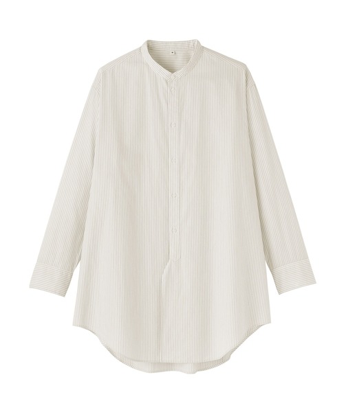 MUJI Labo(ムジラボ)の「〔MUJI Labo〕婦人 ポプリンリラックスフィットチュニック(チュニック・レディース・ホワイト系/ブラウン系・S/M/L)」の7枚目の写真