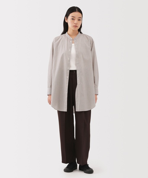 MUJI Labo(ムジラボ)の「〔MUJI Labo〕婦人 ポプリンリラックスフィットチュニック(チュニック・レディース・ホワイト系/ブラウン系・S/M/L)」の12枚目の写真