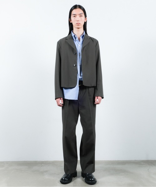 Jieda(ジエダ)の「COMPACT TAILORED JACKET(テーラードジャケット・メンズ・ブラック/グレー・1/2)」の8枚目の写真