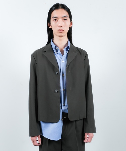 Jieda(ジエダ)の「COMPACT TAILORED JACKET(テーラードジャケット・メンズ・ブラック/グレー・1/2)」の9枚目の写真