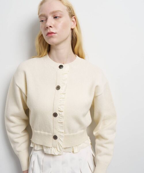 セール】タフタトリムニットカーディガン（ニット/セーター）｜LANVIN