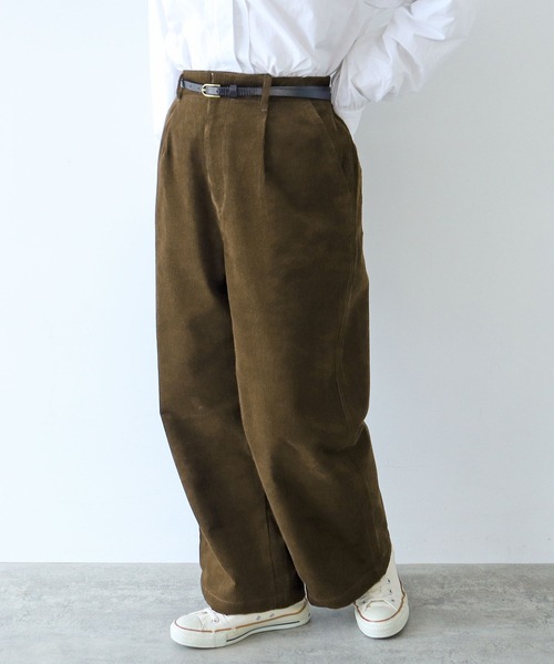 PAR ICI（パーリッシィ）の「【WEB限定】コーデュロイ後ろゴム タックパンツ（その他パンツ・レディース・サックスブルー/ダークブラウン/ネイビー/アイボリー・FREE）」の8枚目の写真
