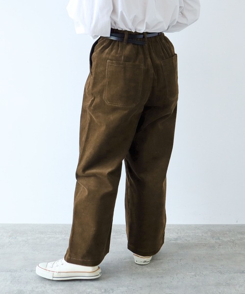 PAR ICI（パーリッシィ）の「【WEB限定】コーデュロイ後ろゴム タックパンツ（その他パンツ・レディース・サックスブルー/ダークブラウン/ネイビー/アイボリー・FREE）」の9枚目の写真