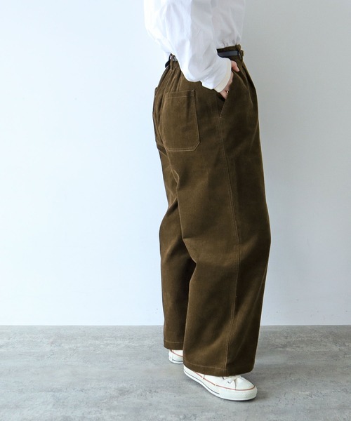 PAR ICI（パーリッシィ）の「【WEB限定】コーデュロイ後ろゴム タックパンツ（その他パンツ・レディース・サックスブルー/ダークブラウン/ネイビー/アイボリー・FREE）」の10枚目の写真