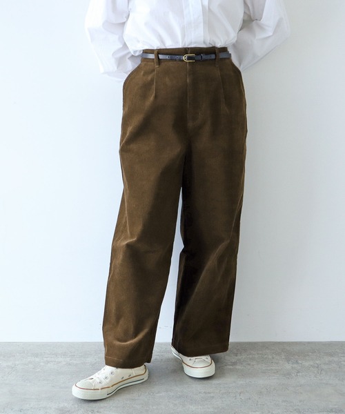 PAR ICI（パーリッシィ）の「【WEB限定】コーデュロイ後ろゴム タックパンツ（その他パンツ・レディース・サックスブルー/ダークブラウン/ネイビー/アイボリー・FREE）」の7枚目の写真