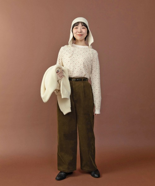 PAR ICI（パーリッシィ）の「【WEB限定】コーデュロイ後ろゴム タックパンツ（その他パンツ・レディース・サックスブルー/ダークブラウン/ネイビー/アイボリー・FREE）」の19枚目の写真