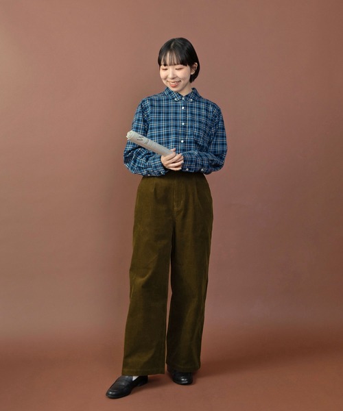PAR ICI（パーリッシィ）の「【WEB限定】コーデュロイ後ろゴム タックパンツ（その他パンツ・レディース・サックスブルー/ダークブラウン/ネイビー/アイボリー・FREE）」の20枚目の写真