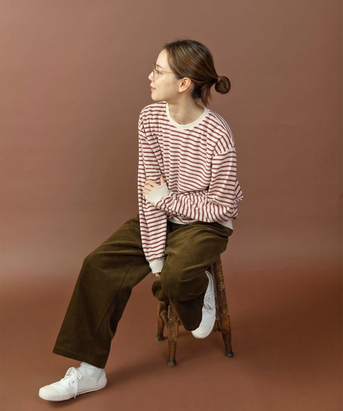 PAR ICI（パーリッシィ）の「【WEB限定】コーデュロイ後ろゴム タックパンツ（その他パンツ・レディース・サックスブルー/ダークブラウン/ネイビー/アイボリー・FREE）」の18枚目の写真