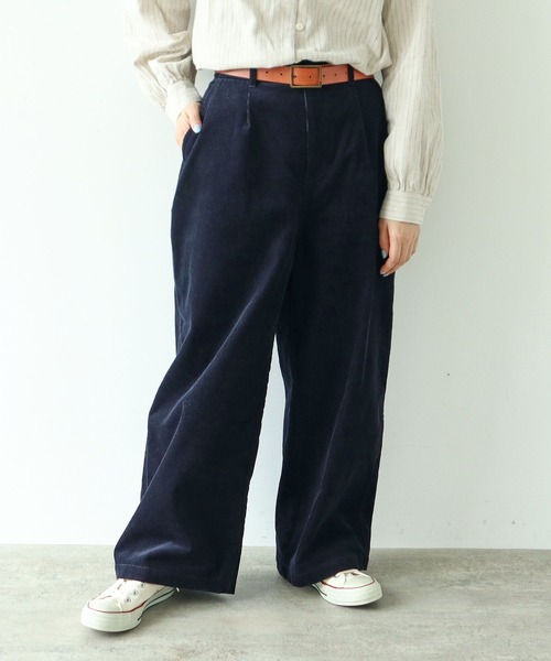 セール】【WEB限定】コーデュロイ後ろゴム タックパンツ（その他パンツ