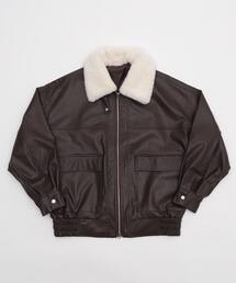 WEGO | WEGO/【25年秋冬新作】2WAYファー襟PUジャケット(ブルゾン)