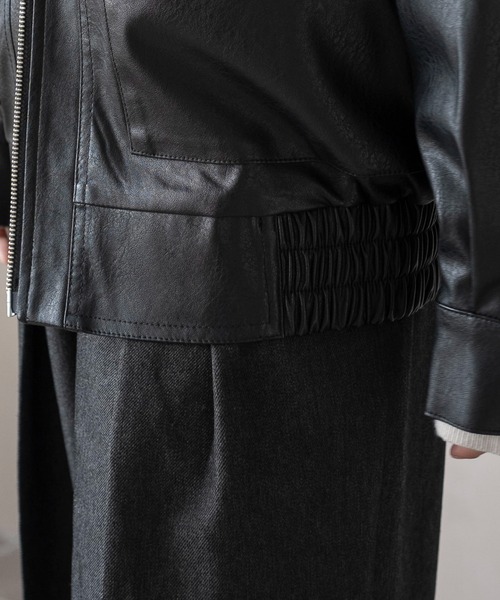 WEGO（ウィゴー）の「WEGO/ファー襟付き ダブルジップPUジャケット コート（ブルゾン・レディース・ブラウン/ブラック・SMALL/MEDIUM）」の17枚目の写真