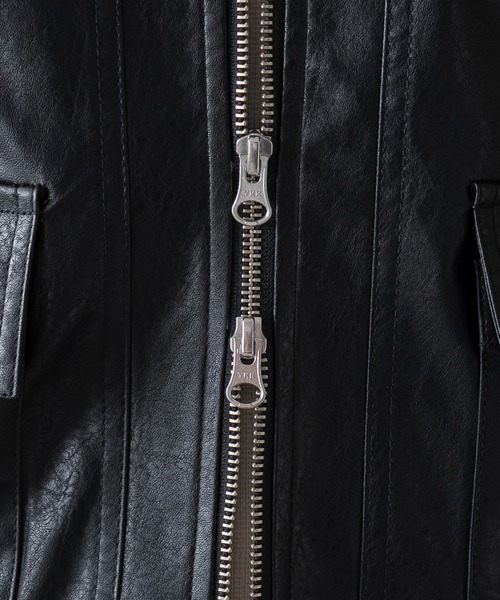 WEGO（ウィゴー）の「WEGO/ファー襟付き ダブルジップPUジャケット コート（ブルゾン・レディース・ブラウン/ブラック・SMALL/MEDIUM）」の16枚目の写真