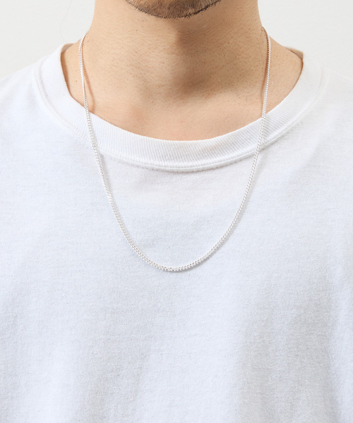 THEFT(セフト)の「THEFT セフト / CURB CHAIN SILVER NECKLACE シルバー925カーブチェーンネックレス 60cm(ネックレス・メンズ・シルバー・60cm)」の2枚目の写真