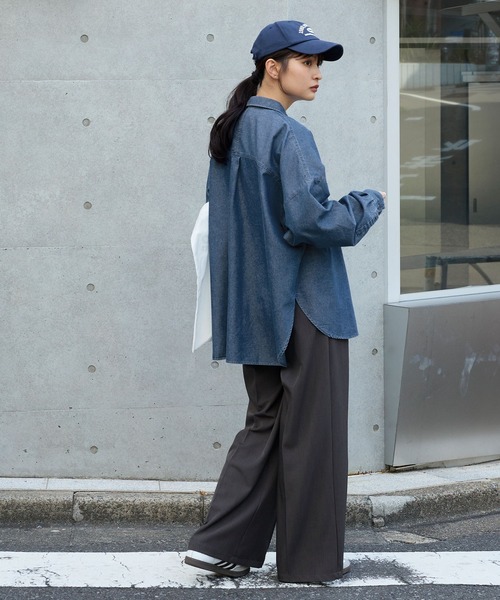 (￼￼Allumer)デニムシャツ KIDILL｜オーバーサイズケミカルデニムシャツ