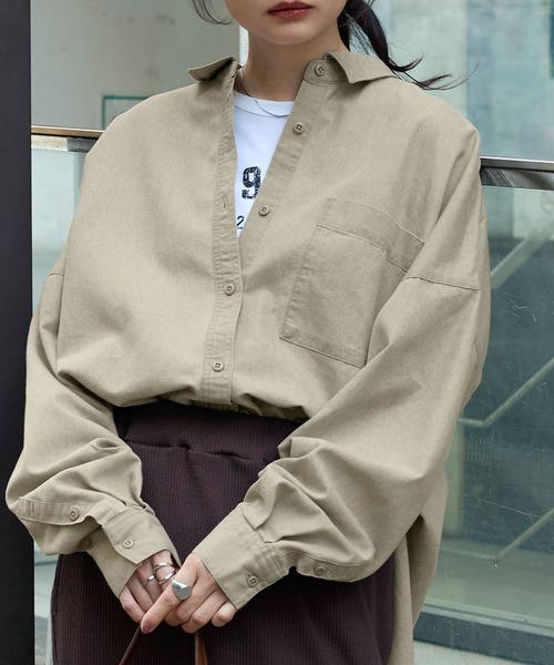 セール】オーバーサイズ ライトオンス レギュラーカラー デニム