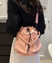 [バケツ型ミニバッグ] 巾着 ショルダーバッグ