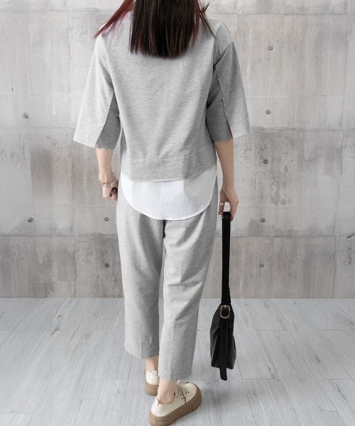 Miniministore(ミニミニストア)の「セットアップ レイヤード風カットソー春夏(アンサンブル・レディース・グレー・L/S/M)」の13枚目の写真