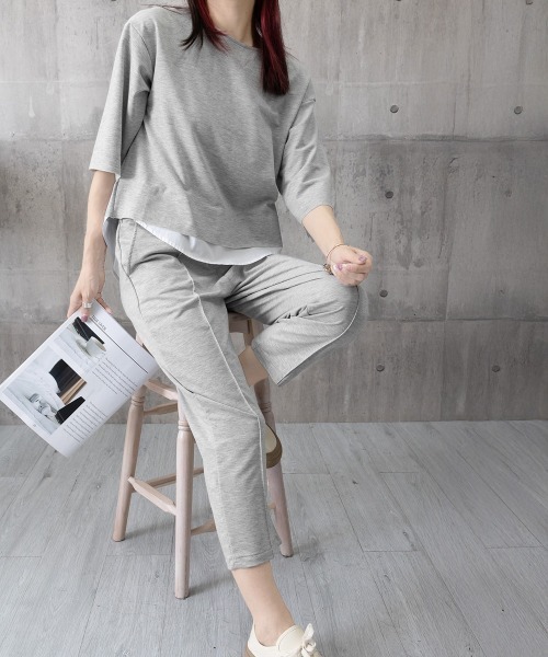 Miniministore(ミニミニストア)の「セットアップ レイヤード風カットソー春夏(アンサンブル・レディース・グレー・L/S/M)」の14枚目の写真