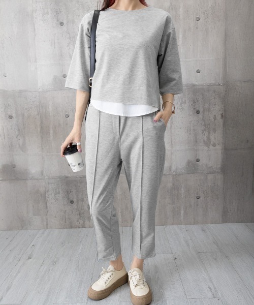 Miniministore(ミニミニストア)の「セットアップ レイヤード風カットソー春夏(アンサンブル・レディース・グレー・L/S/M)」の18枚目の写真