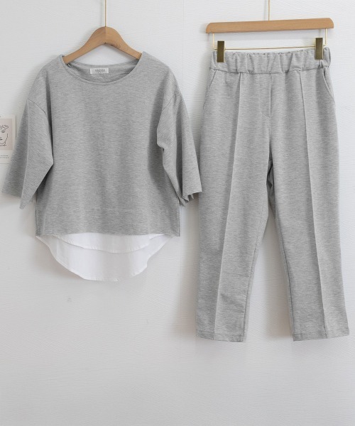 Miniministore(ミニミニストア)の「セットアップ レイヤード風カットソー春夏(アンサンブル・レディース・グレー・L/S/M)」の20枚目の写真