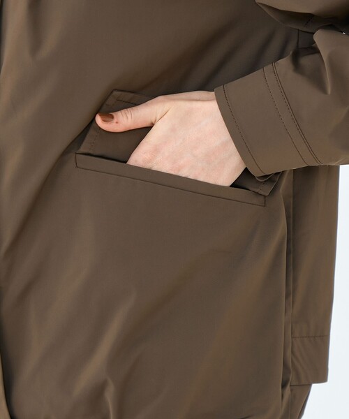 ハイカウントタフタ フーデッドショートコート（ブルゾン）｜BALLSEY