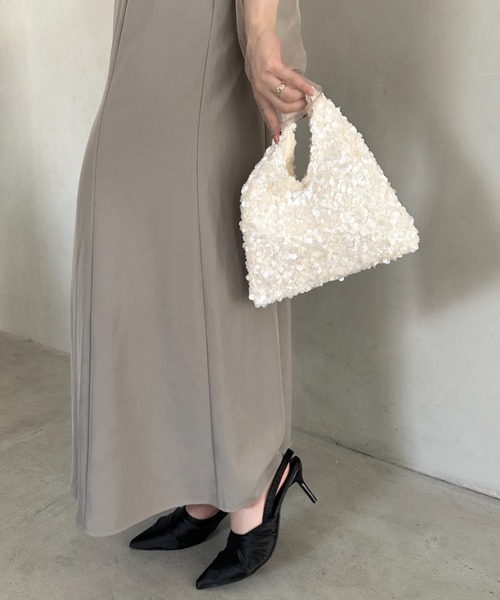 MYMOOD.(マイムード)の「2WAYスパンコールハンドバッグ/ショルダーバッグ オケージョンバッグ パーティーバッグ 結婚式 お呼ばれ(クラッチバッグ・レディース・ブラック/アイボリー・FREE)」の20枚目の写真