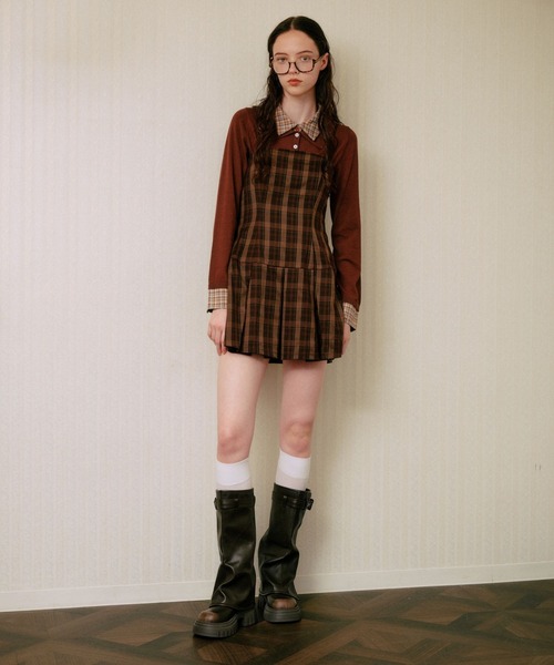 ALAND（エーランド）の「3.3 Field Trip／カラーレイヤードニットロングスリーブ（ニット/セーター・レディース・ブラウン/グレー/ネイビー・FREE）」の8枚目の写真