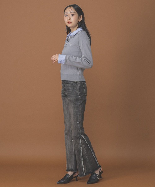 ALAND（エーランド）の「3.3 Field Trip／カラーレイヤードニットロングスリーブ（ニット/セーター・レディース・ブラウン/グレー/ネイビー・FREE）」の11枚目の写真