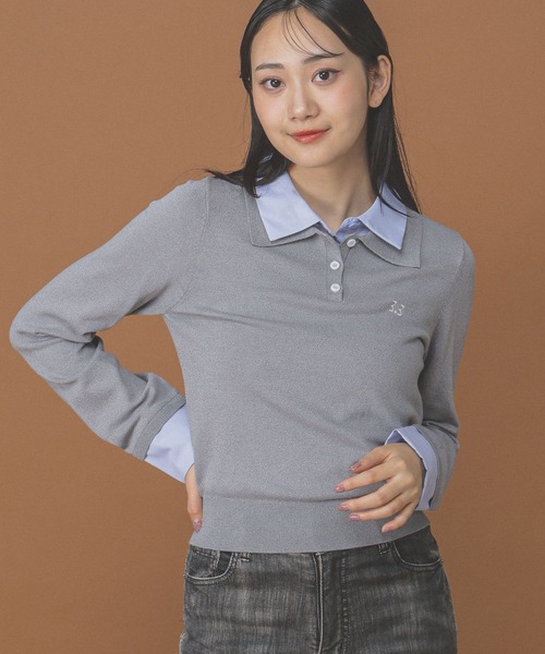 ALAND（エーランド）の「3.3 Field Trip／カラーレイヤードニットロングスリーブ（ニット/セーター・レディース・ブラウン/グレー/ネイビー・FREE）」の13枚目の写真