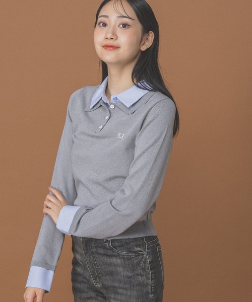 ALAND（エーランド）の「3.3 Field Trip／カラーレイヤードニットロングスリーブ（ニット/セーター・レディース・ブラウン/グレー/ネイビー・FREE）」の14枚目の写真