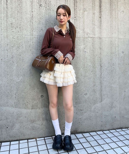 ALAND（エーランド）の「3.3 Field Trip／カラーレイヤードニットロングスリーブ（ニット/セーター・レディース・ブラウン/グレー/ネイビー・FREE）」の20枚目の写真