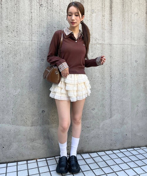 ALAND（エーランド）の「3.3 Field Trip／カラーレイヤードニットロングスリーブ（ニット/セーター・レディース・ブラウン/グレー/ネイビー・FREE）」の21枚目の写真