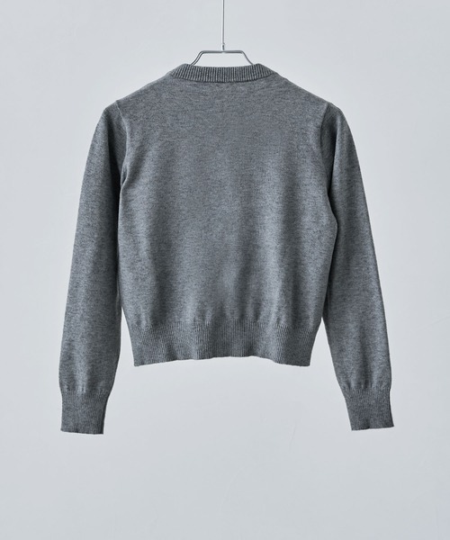 etoll.（エトル）の「ベーシッククルーネックカーディガン（カーディガン/ボレロ・レディース・オフホワイト/グレー/ブラック/レッド/ブラウン・M）」の15枚目の写真