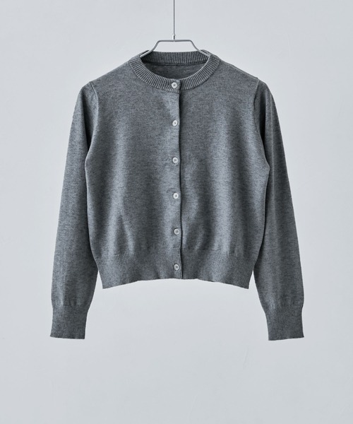 etoll.（エトル）の「ベーシッククルーネックカーディガン（カーディガン/ボレロ・レディース・オフホワイト/グレー/ブラック/レッド/ブラウン・M）」の13枚目の写真