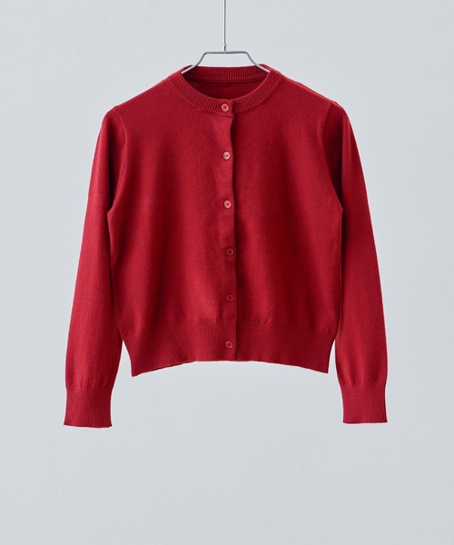 etoll.（エトル）の「ベーシッククルーネックカーディガン（カーディガン/ボレロ・レディース・オフホワイト/グレー/ブラック/レッド/ブラウン・M）」の12枚目の写真