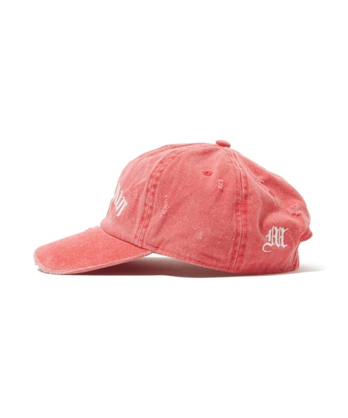 MSML（エムエスエムエル）の「DESTROYED CAP（キャップ・メンズ・ベージュ/レッド/ブラック・ONE SIZE）」の5枚目の写真