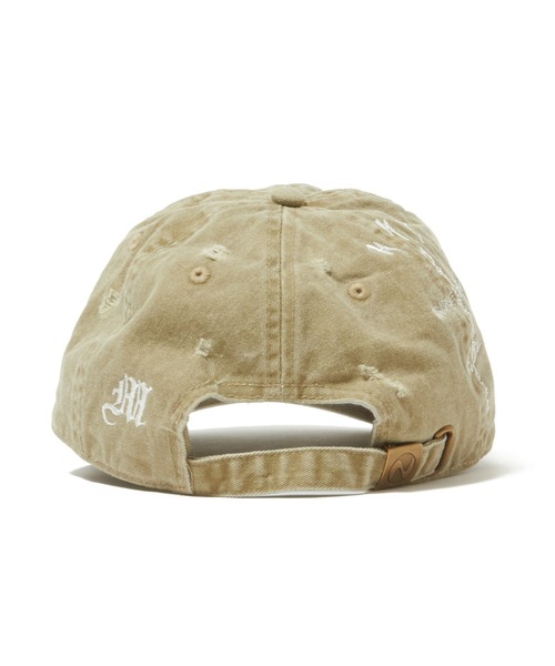 MSML（エムエスエムエル）の「DESTROYED CAP（キャップ・メンズ・ベージュ/レッド/ブラック・ONE SIZE）」の4枚目の写真